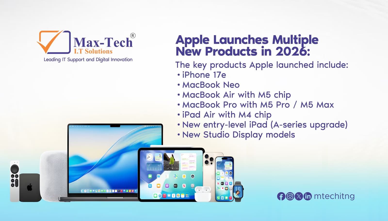 Apple Launches Multiple New Products in 2026: Here’s Everything Announced.