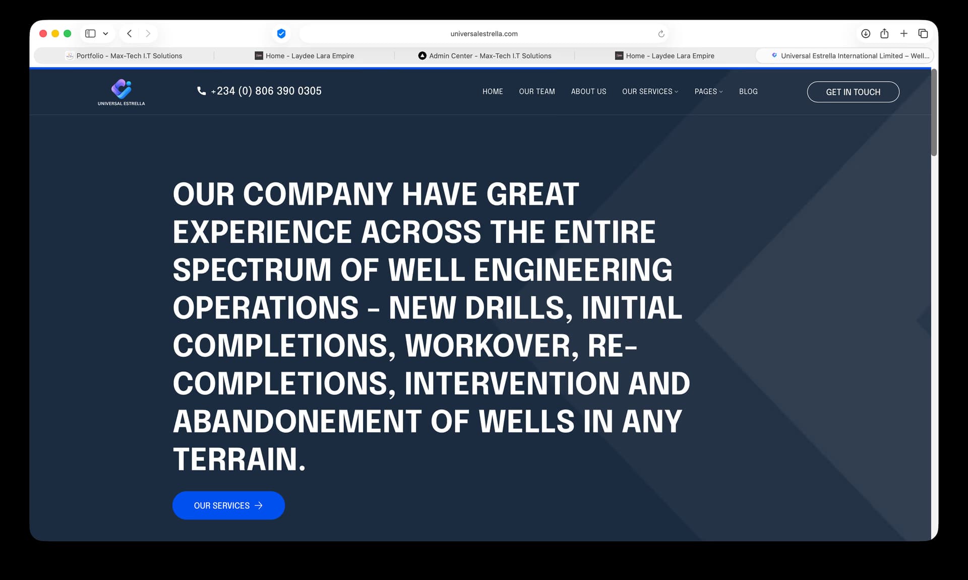 Oil & Gas Firm Website